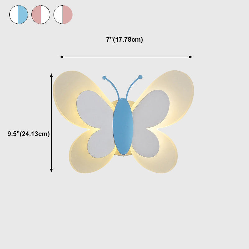Butterfly LED Wall Lamp in Modern Creative Style Acrylic Wall Light for Bedroom