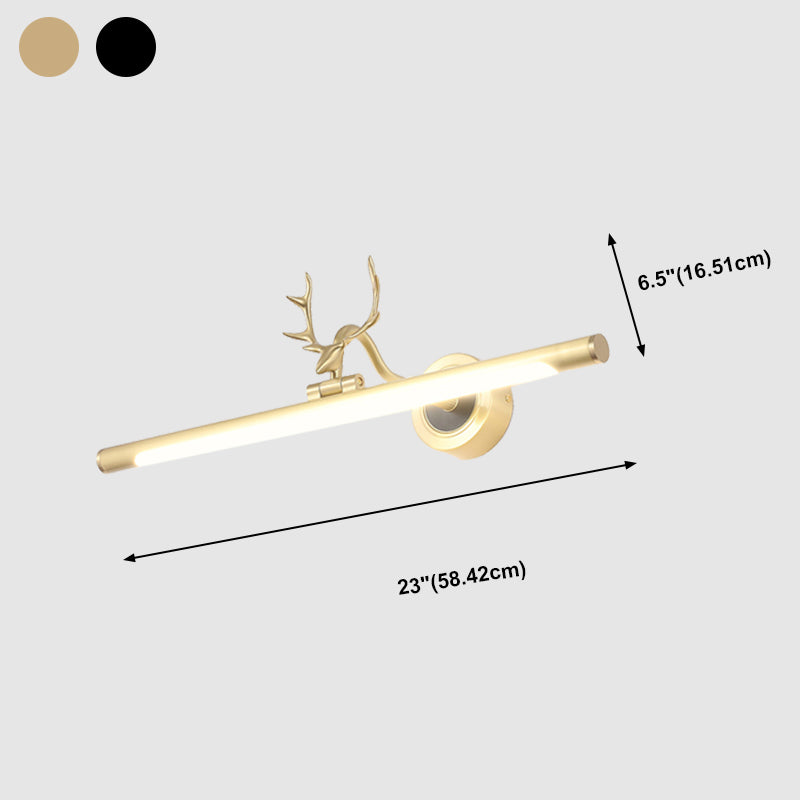 Modern Creative LED Vanity Wall Lights Metal Linear Wall Lamp with Acrylic Shade