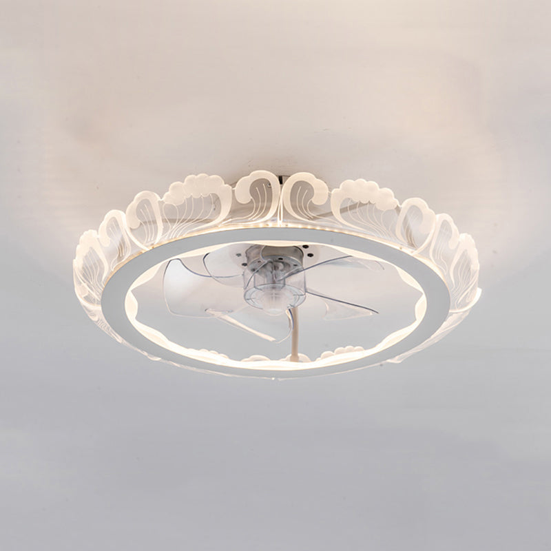 Metal Geometric Shape Ceiling Fans Light Modern Multi-Lights Ceiling Fan Light