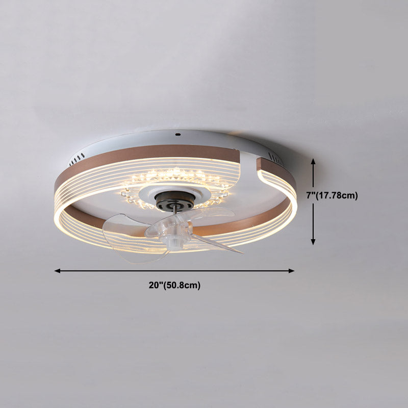 Metal Geometric Shape Ceiling Fans Light Modern Multi-Lights Ceiling Fan Light