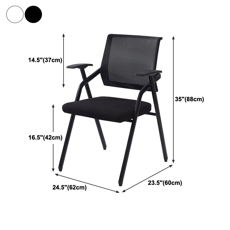Mid Back Mesh Conference Chair Modern Fixed Arms Office Chair for Home Office