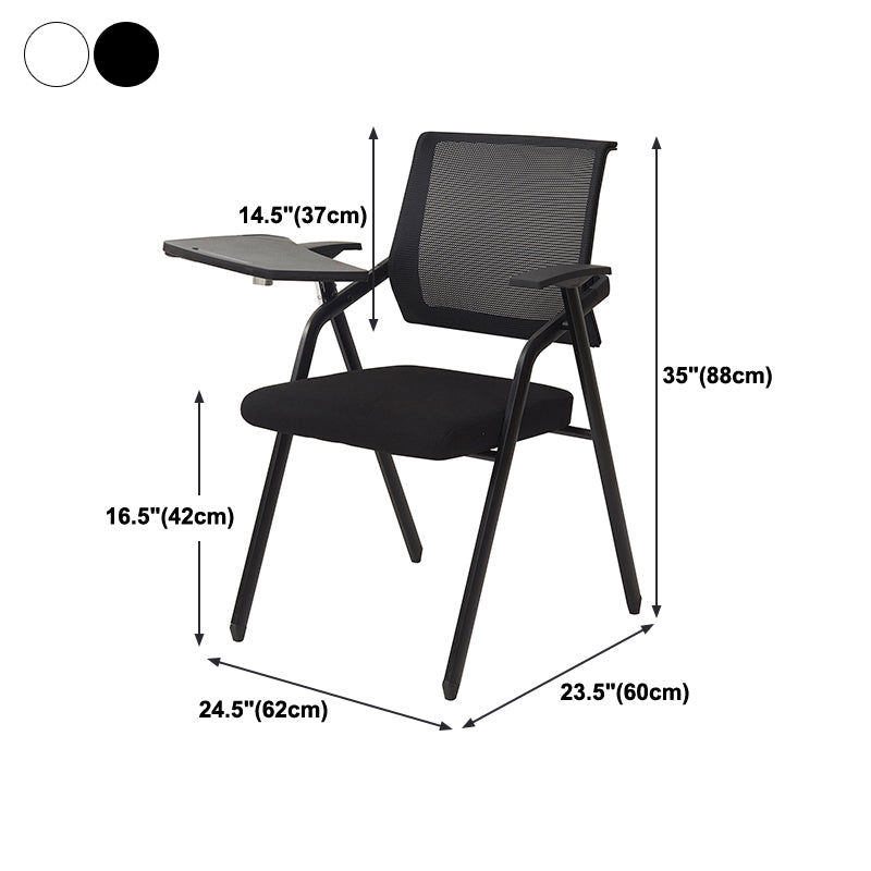 Mid Back Mesh Conference Chair Modern Fixed Arms Office Chair for Home Office