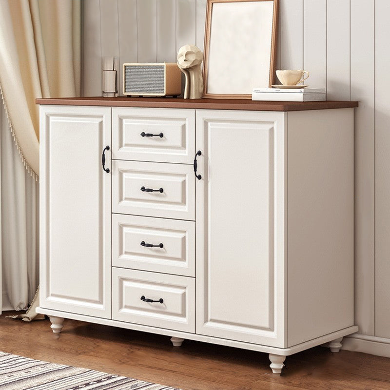 Modern Style Combo Dresser Bedroom Wooden Storage Chest Dresser with Drawers and Doors