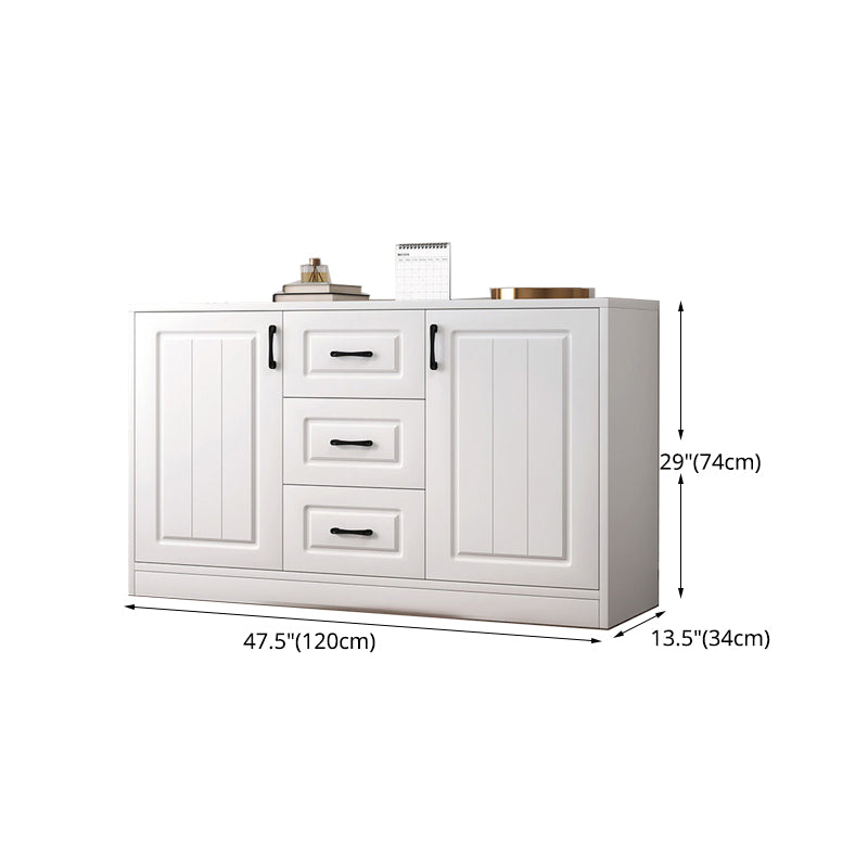 Modern Style Combo Dresser Bedroom Wooden Storage Chest Dresser with Drawers and Doors