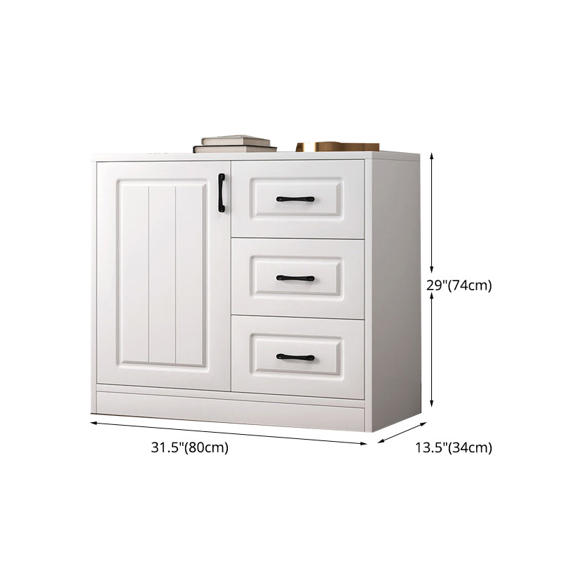 Modern Style Combo Dresser Bedroom Wooden Storage Chest Dresser with Drawers and Doors