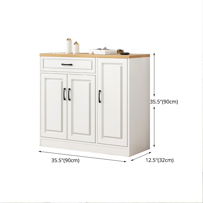 Modern Style Combo Dresser Bedroom Wooden Storage Chest Dresser with Drawers and Doors