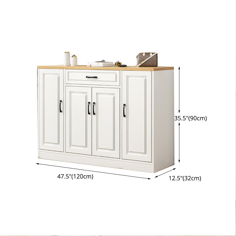 Modern Style Combo Dresser Bedroom Wooden Storage Chest Dresser with Drawers and Doors