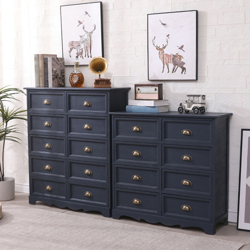 Traditional Style Storage Chest Bedroom Vertical Wooden Storage Chest Dresser with Drawers