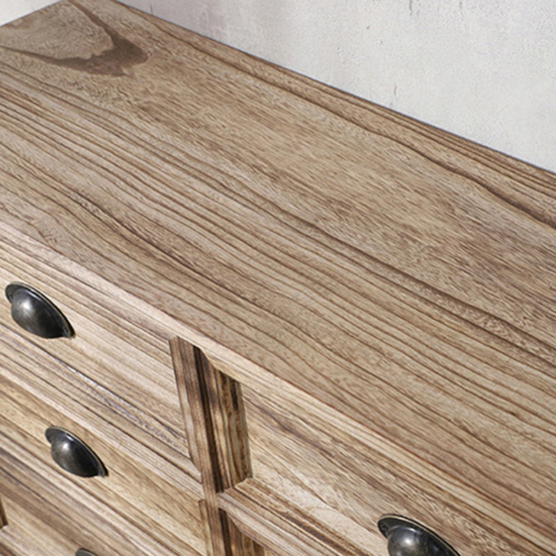 Traditional Style Storage Chest Bedroom Vertical Wooden Storage Chest Dresser with Drawers