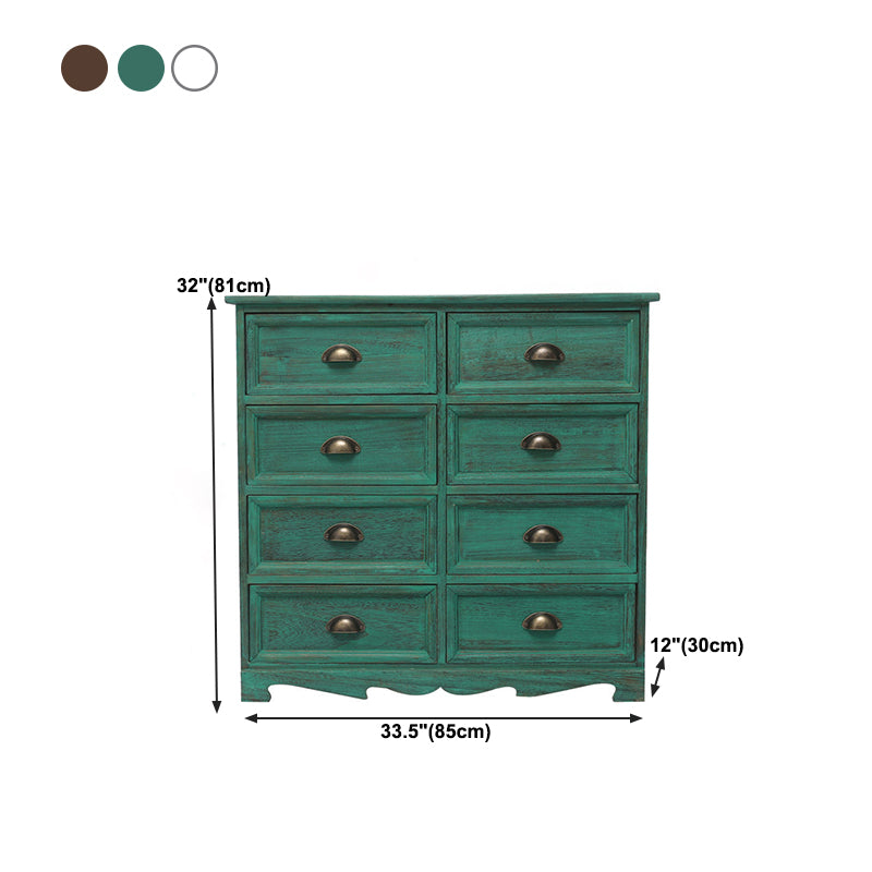 Traditional Style Storage Chest Bedroom Vertical Wooden Storage Chest Dresser with Drawers
