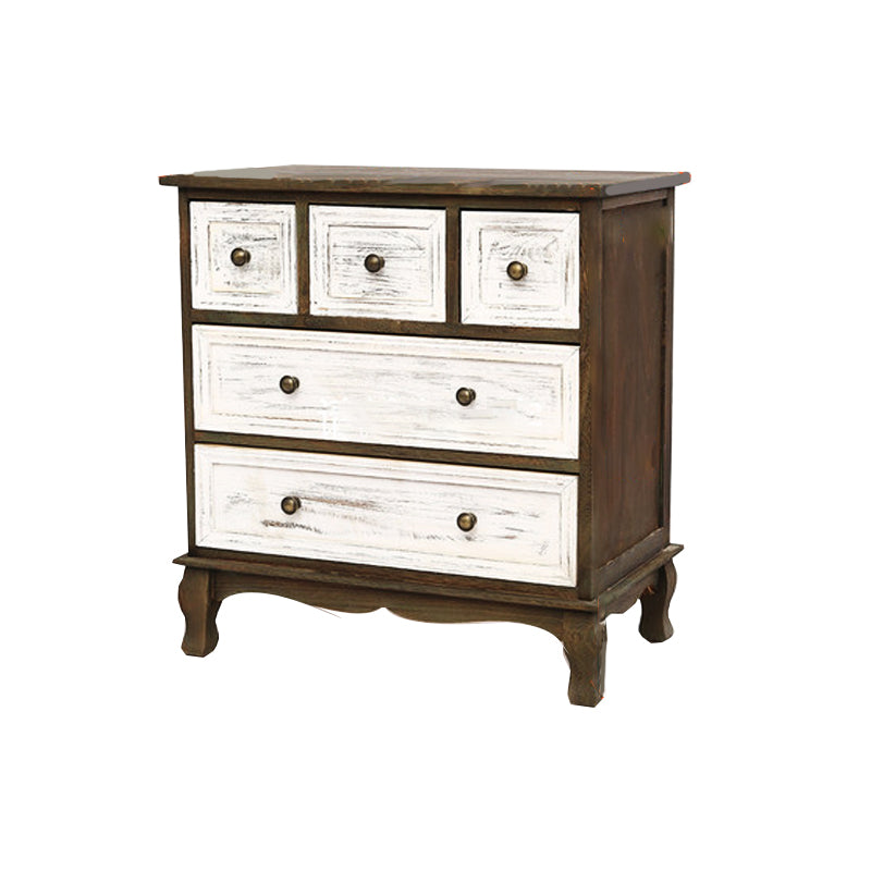 Traditional Style Storage Chest Bedroom Solid Wood Storage Chest Dresser with Drawers