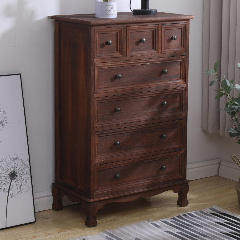 Traditional Style Storage Chest Bedroom Solid Wood Storage Chest Dresser with Drawers