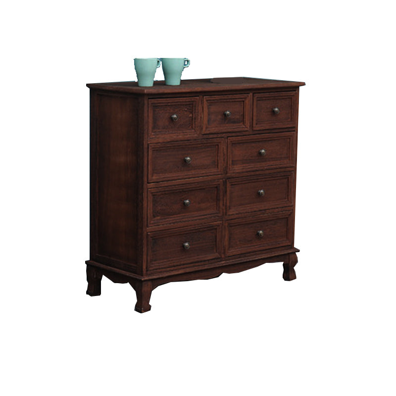 Traditional Style Storage Chest Bedroom Solid Wood Storage Chest Dresser with Drawers