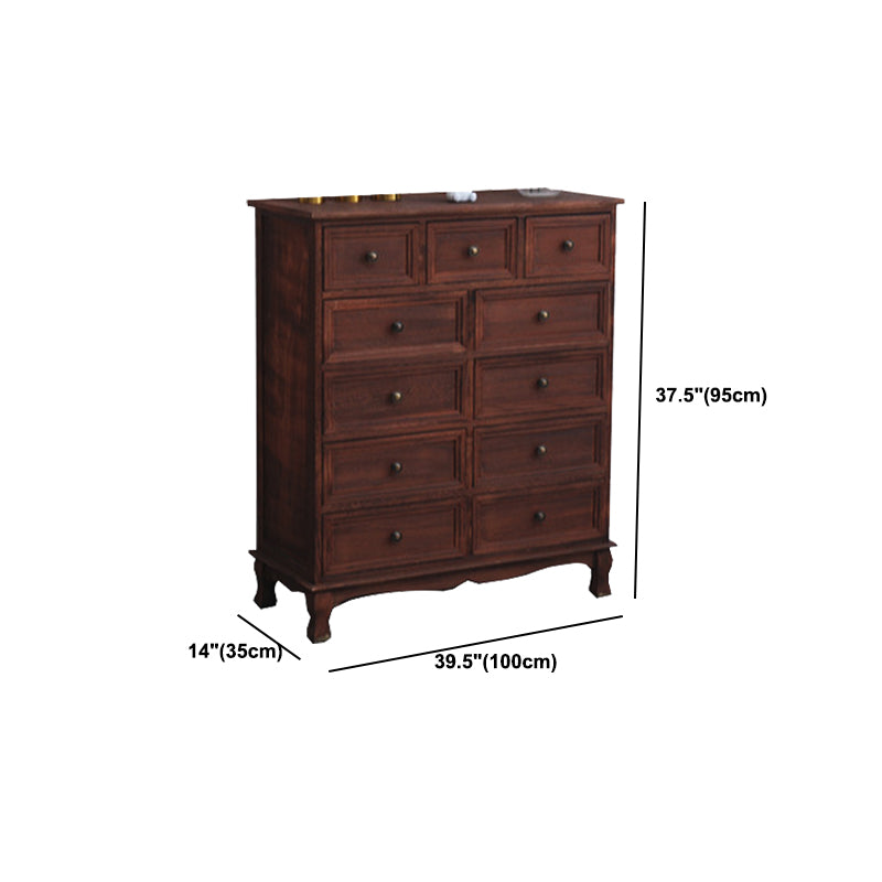 Traditional Style Storage Chest Bedroom Solid Wood Storage Chest Dresser with Drawers