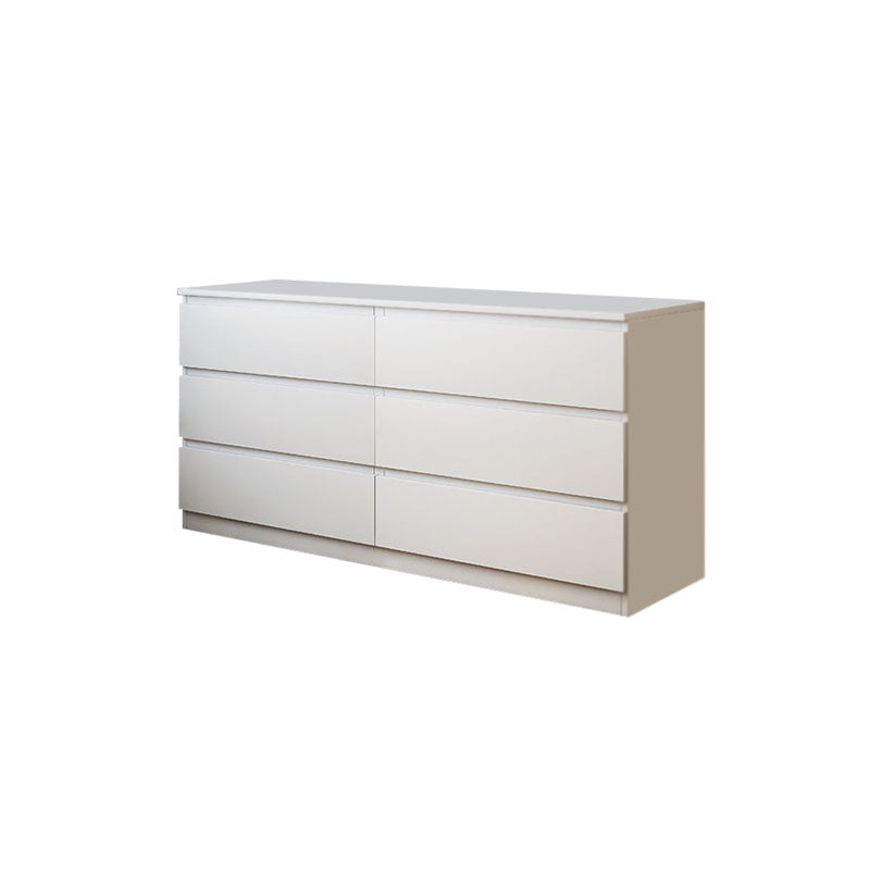 Modern Bedroom Dresser White Wooden Storage Chest with Drawers