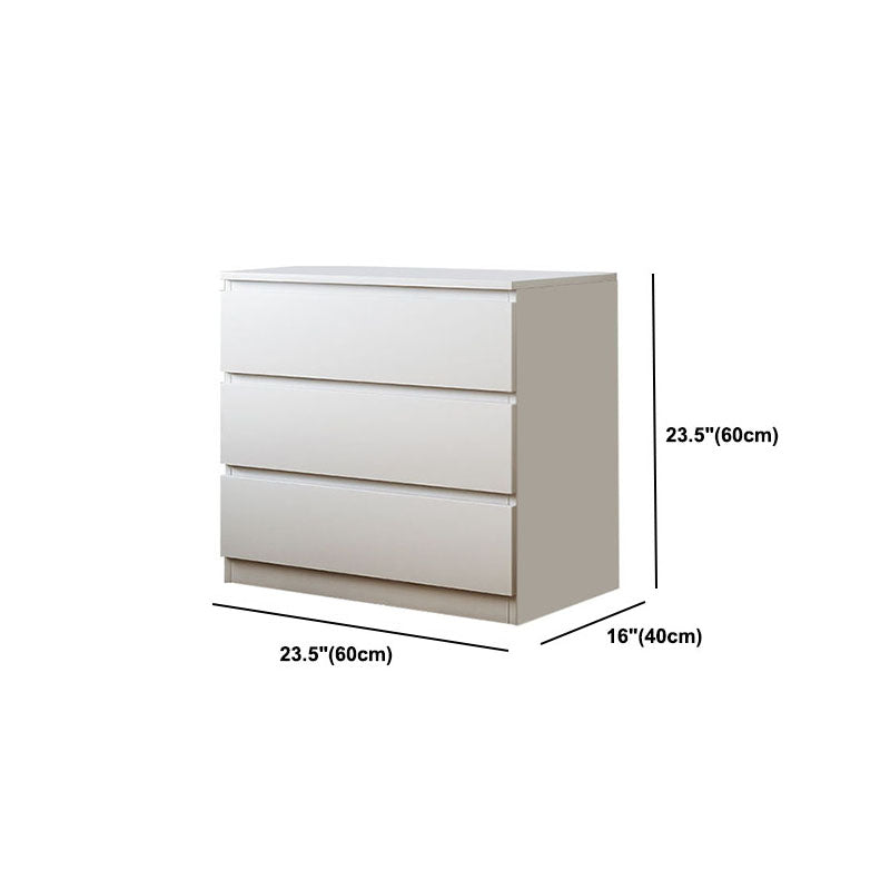 Modern Bedroom Dresser White Wooden Storage Chest with Drawers