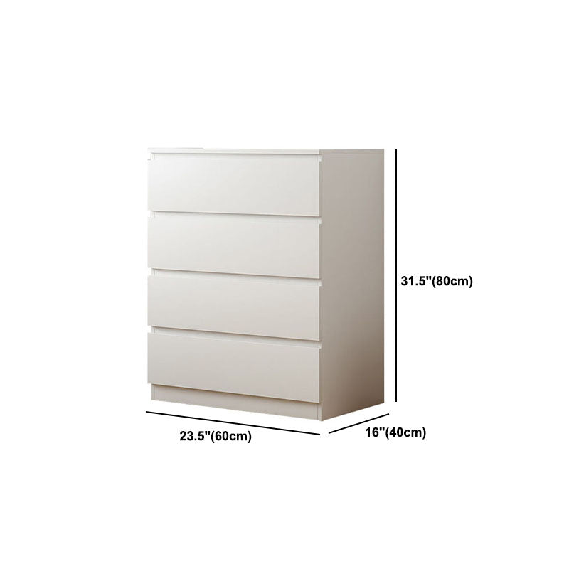 Modern Bedroom Dresser White Wooden Storage Chest with Drawers
