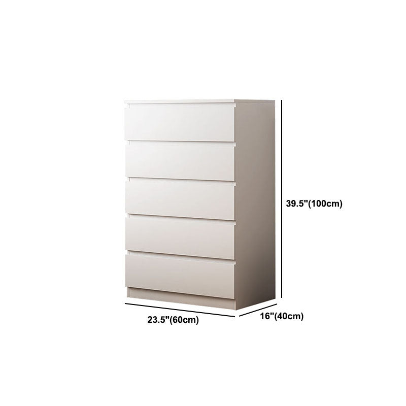 Modern Bedroom Dresser White Wooden Storage Chest with Drawers