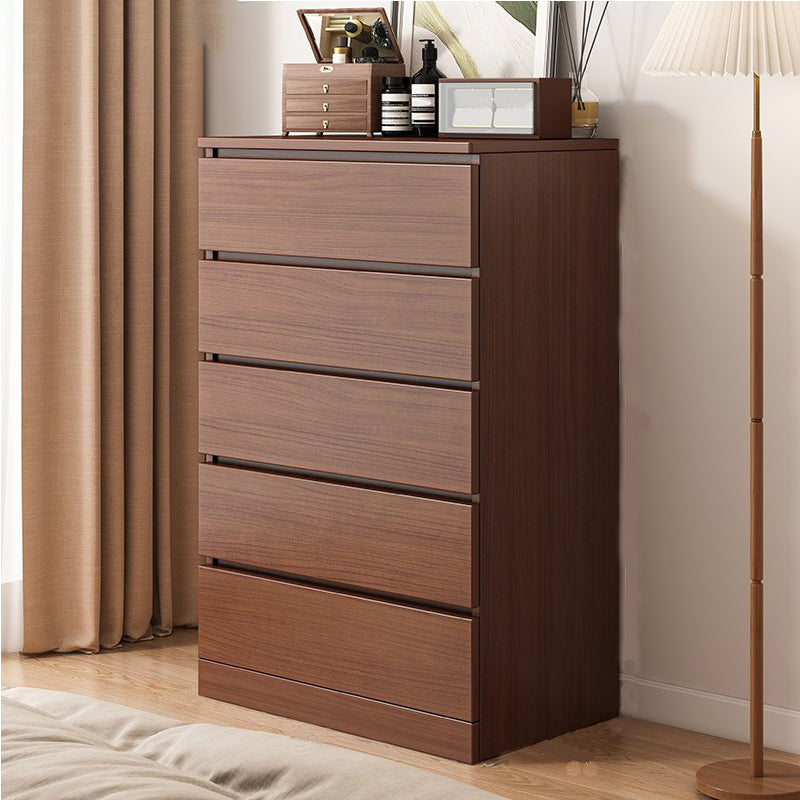 Multi Drawers Dresser White and Brown Wooden Storage Chest for Bedside