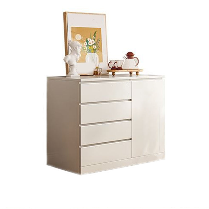Multi Drawers Dresser White and Brown Wooden Storage Chest for Bedside