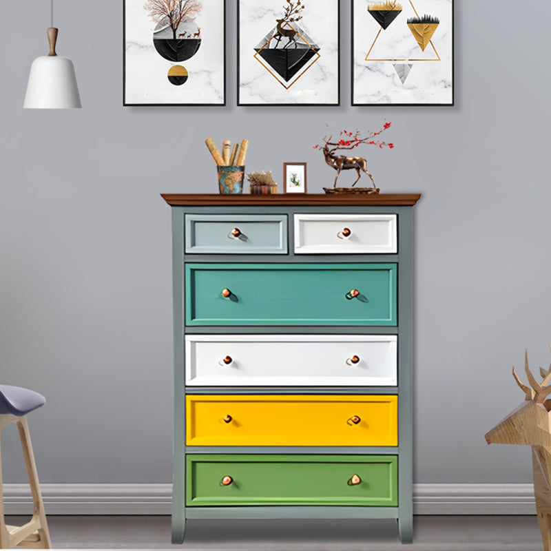 Traditional Style Grey Storage Chest Wooden Storage Chest Dresser for Bedroom