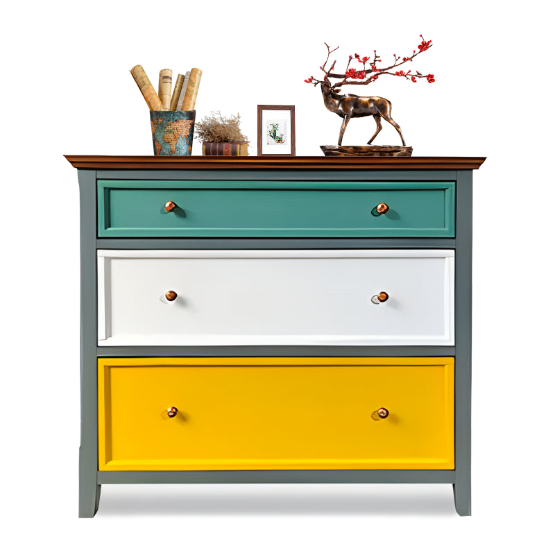 Traditional Style Grey Storage Chest Wooden Storage Chest Dresser for Bedroom