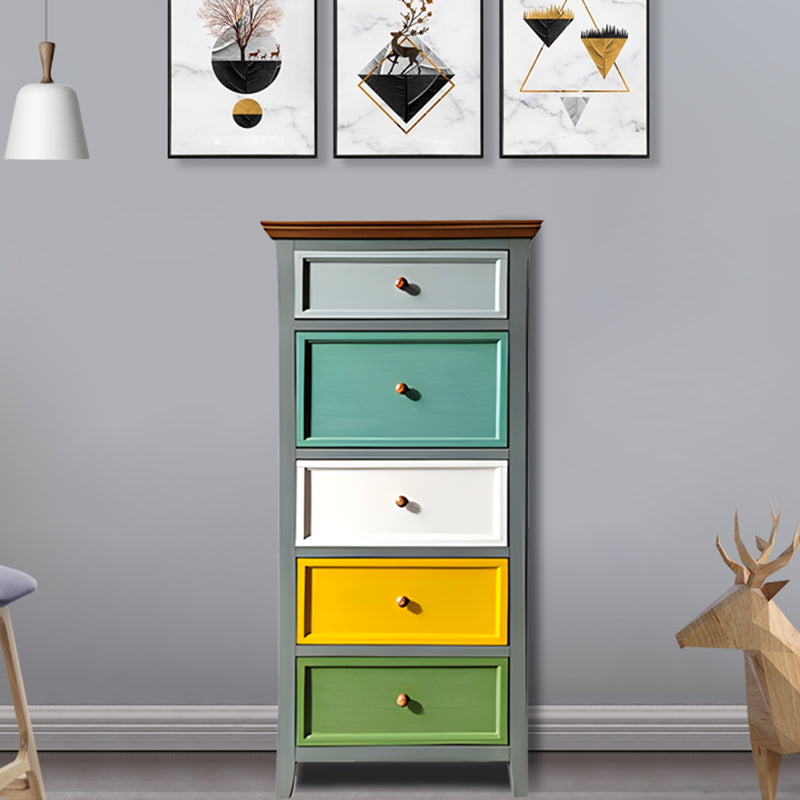 Traditional Style Grey Storage Chest Wooden Storage Chest Dresser for Bedroom