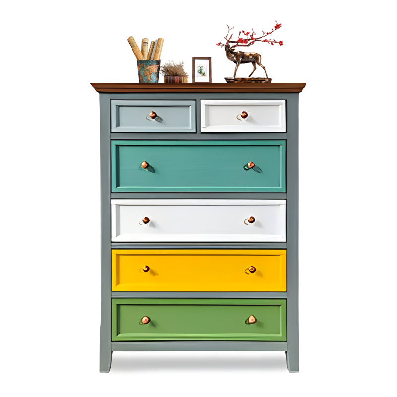 Traditional Style Grey Storage Chest Wooden Storage Chest Dresser for Bedroom