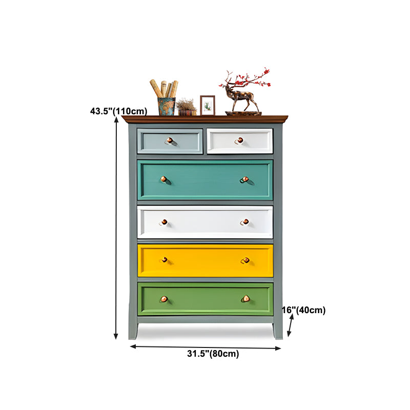 Traditional Style Grey Storage Chest Wooden Storage Chest Dresser for Bedroom