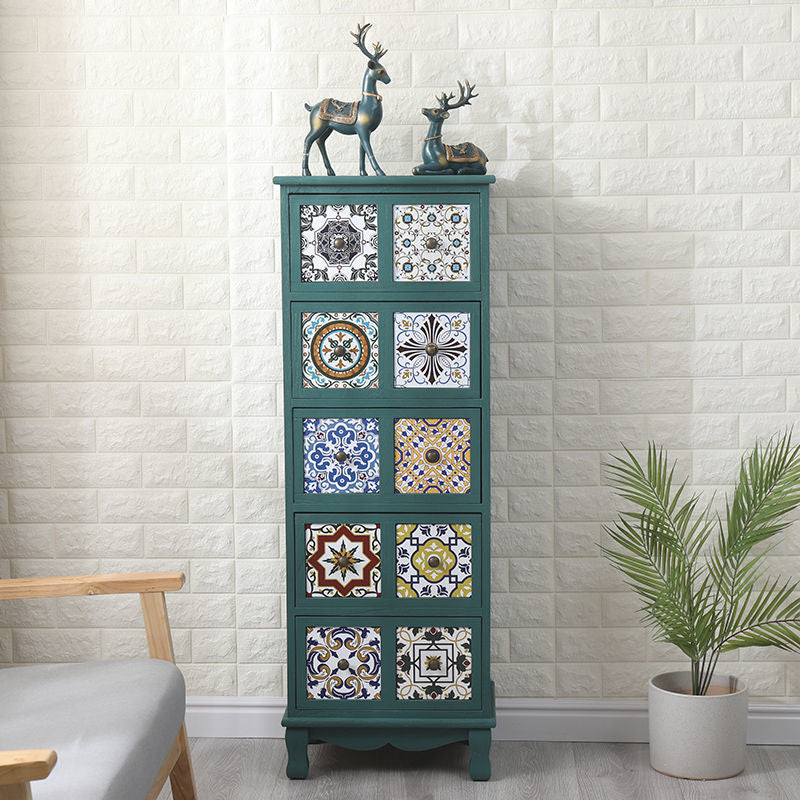 Bedroom Dresser Traditional Style Solid Wood Storage Chest with Multi Drawers