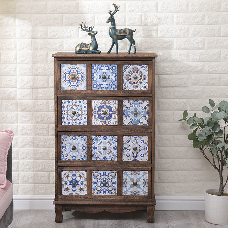 Bedroom Dresser Traditional Style Solid Wood Storage Chest with Multi Drawers