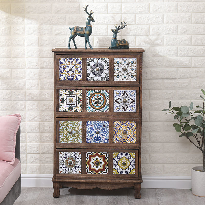 Bedroom Dresser Traditional Style Solid Wood Storage Chest with Multi Drawers