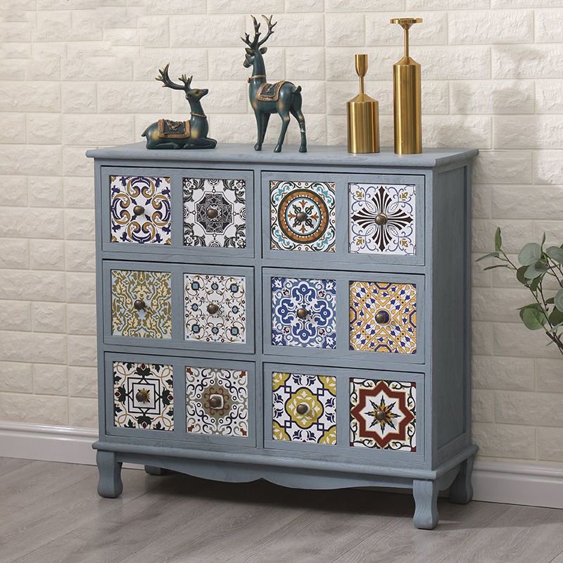 Bedroom Dresser Traditional Style Solid Wood Storage Chest with Multi Drawers