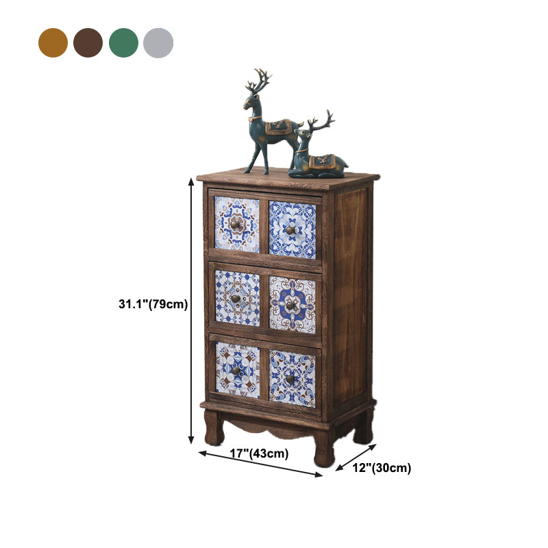 Bedroom Dresser Traditional Style Solid Wood Storage Chest with Multi Drawers