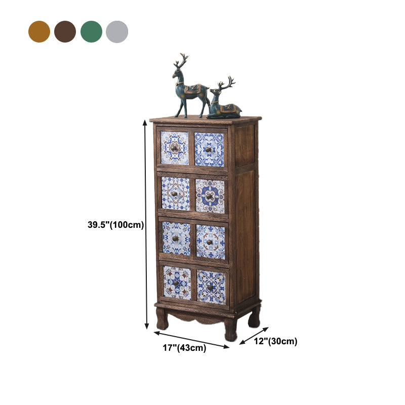 Bedroom Dresser Traditional Style Solid Wood Storage Chest with Multi Drawers