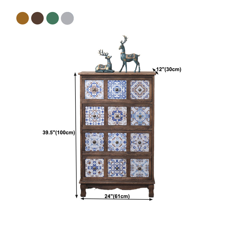 Bedroom Dresser Traditional Style Solid Wood Storage Chest with Multi Drawers