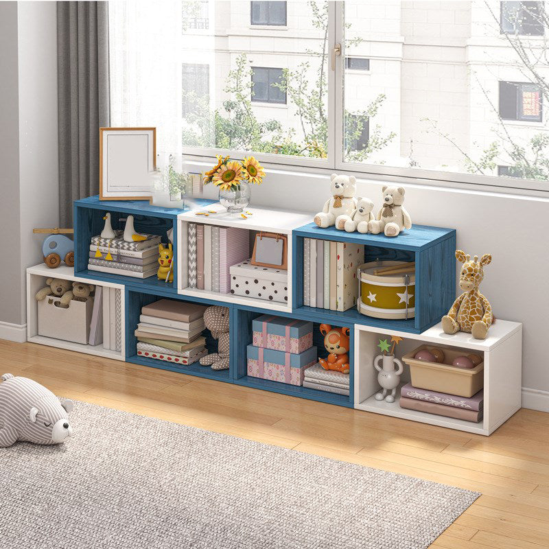 17.7"L Modern Style Bookcase Wood Closed Back Bookshelf for Home Office