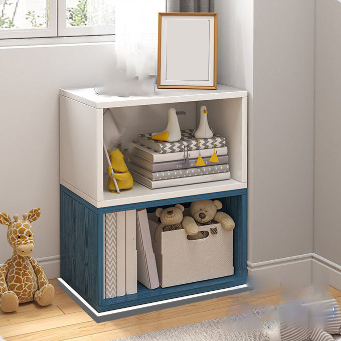 17.7"L Modern Style Bookcase Wood Closed Back Bookshelf for Home Office