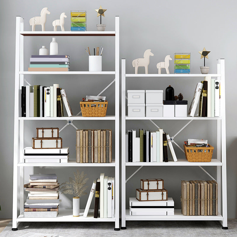 Modern Style Bookcase Metal Frame Open Back Bookshelf for Home Office