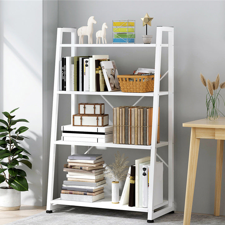 Modern Style Bookcase Metal Frame Open Back Bookshelf for Home Office