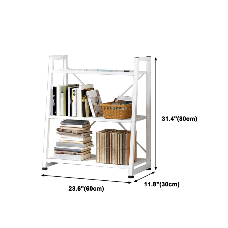 Modern Style Bookcase Metal Frame Open Back Bookshelf for Home Office