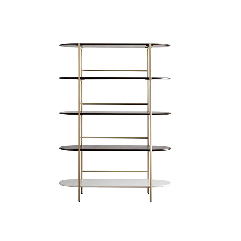 Modern Style Bookcase Metal Frame Open Back Bookshelf for Office Use