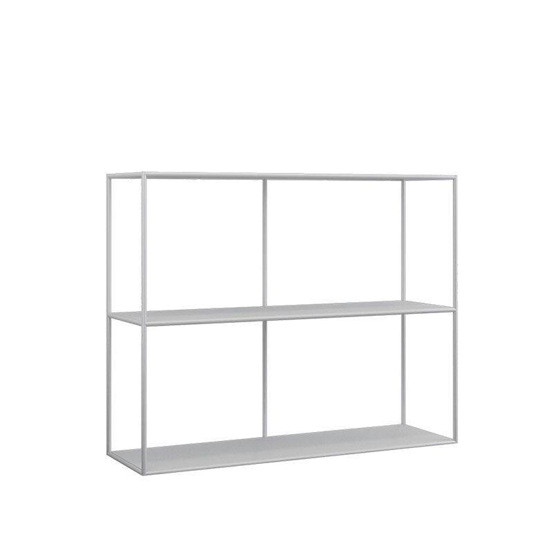 Contemporary Style Bookcase Open Back Metal Bookshelf for Home Office