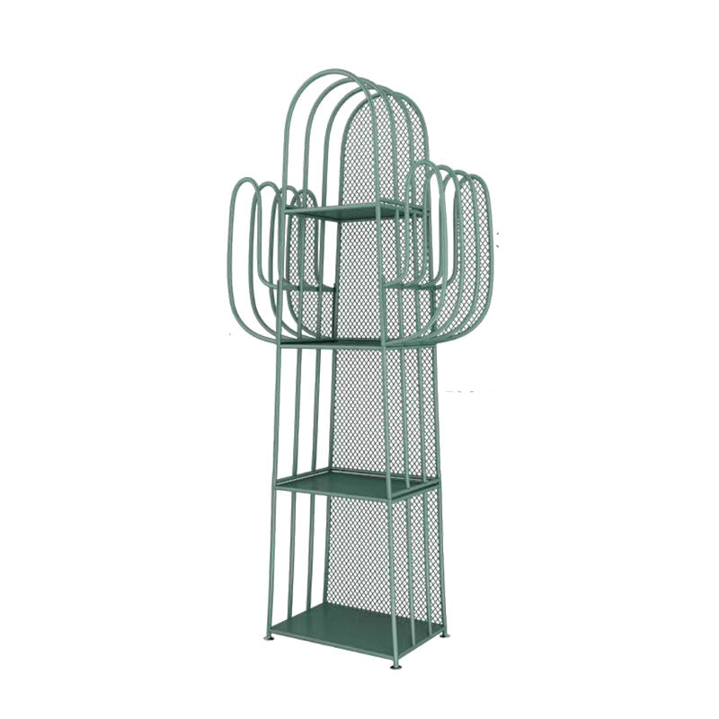 59"H Contemporary Style Bookcase Closed Back Metal Bookshelf for Home Office