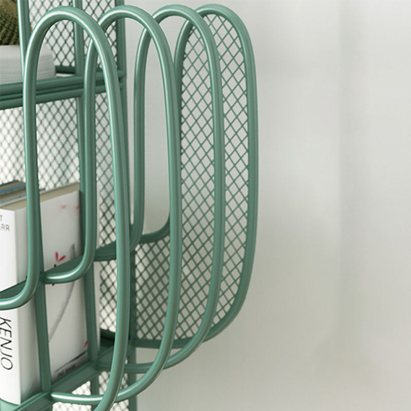 59"H Contemporary Style Bookcase Closed Back Metal Bookshelf for Home Office