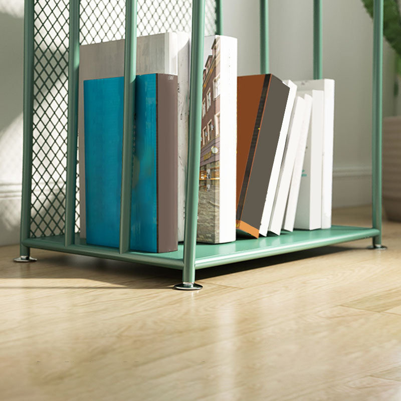 59"H Contemporary Style Bookcase Closed Back Metal Bookshelf for Home Office