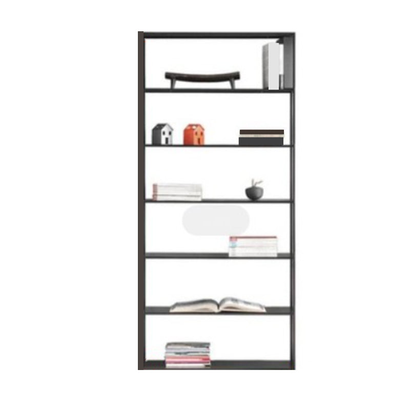 Rectangle Open Back Bookshelf Industrial Etagere Storage Bookcase