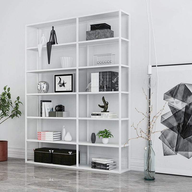 Rectangle Open Back Bookshelf Industrial Etagere Storage Bookcase