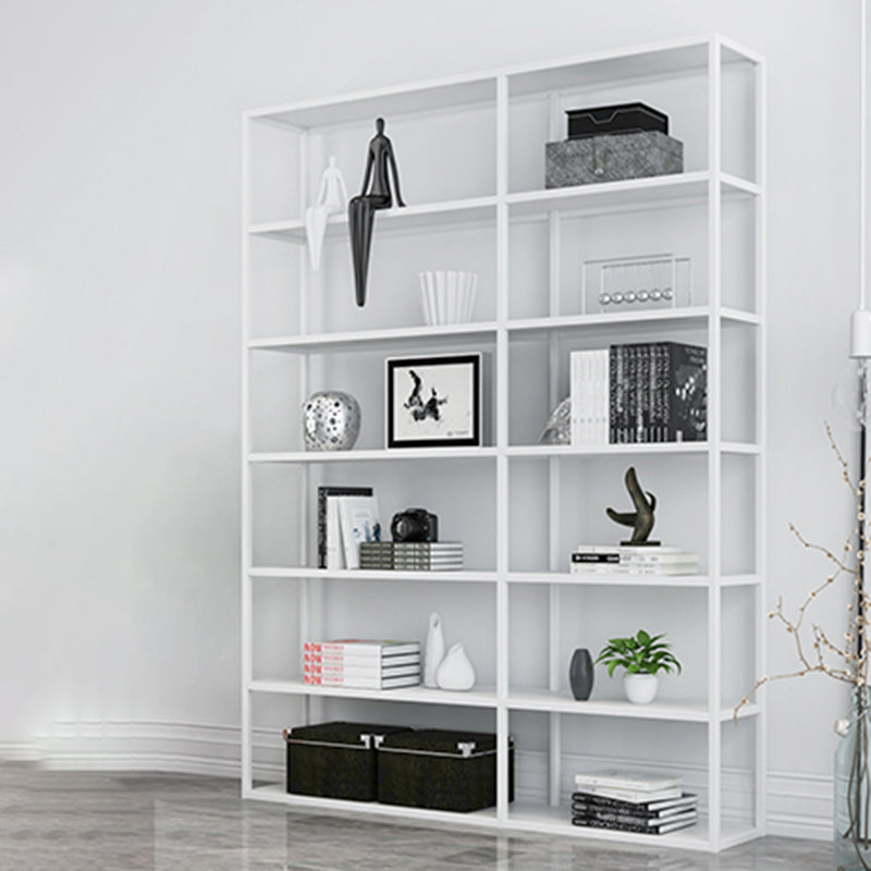 Rectangle Open Back Bookshelf Industrial Etagere Storage Bookcase