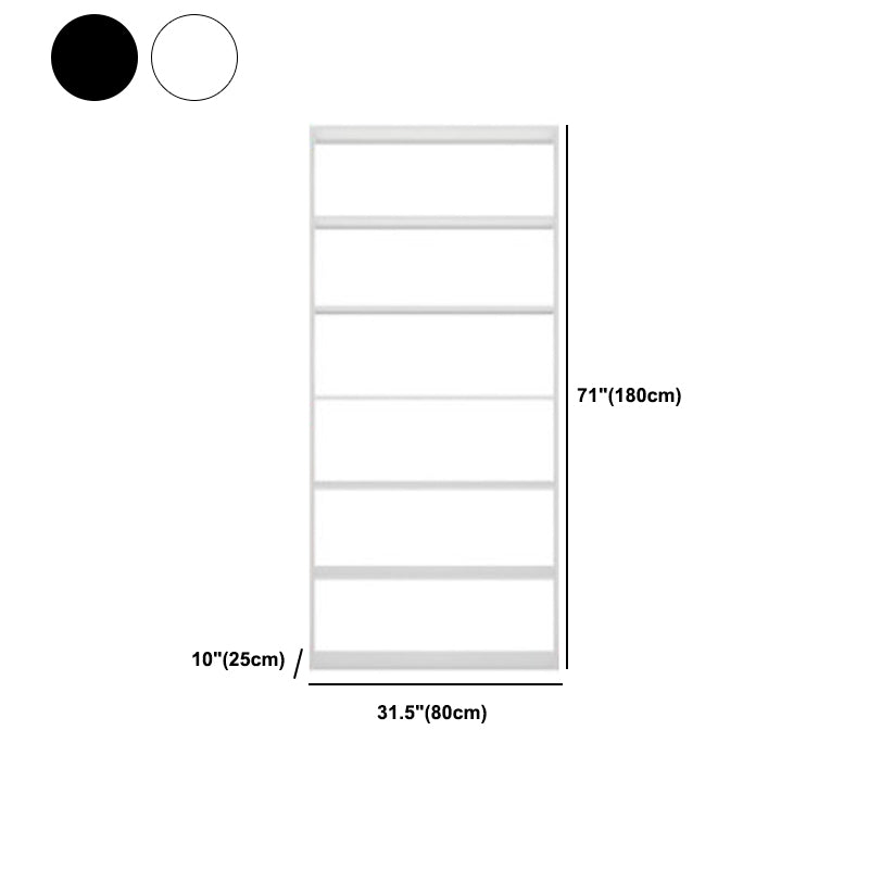 Rectangle Open Back Bookshelf Industrial Etagere Storage Bookcase